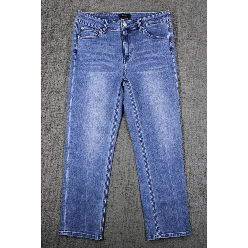 Quince Womens Straight Leg Jeans Medium Wash Blue Denim Size 29 Mid Rise - Picture 5 of 11